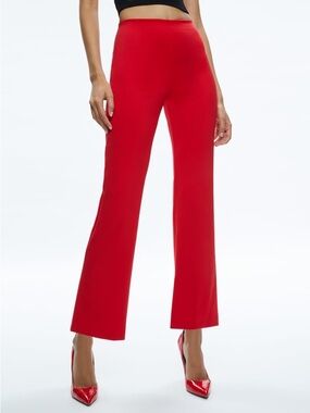 Alice + Olivia Red Boot-Cut Flare Pants